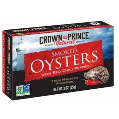 Smoked Oysters Chilli Pepper 3 Oz(Case Of 18) By Crown Prince