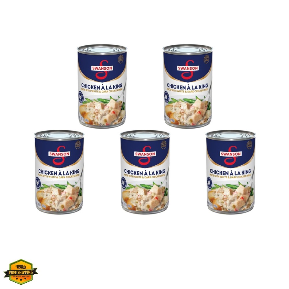 Swanson Canned Chicken a la King With White and Dark Chicken Meat, 10.5 OZ Ca…