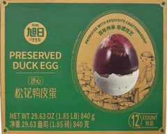 Xuri Preserved Duck Egg 840g/(12count) 旭日沙心鬆花鴨皮蛋 Exp 04/2027
