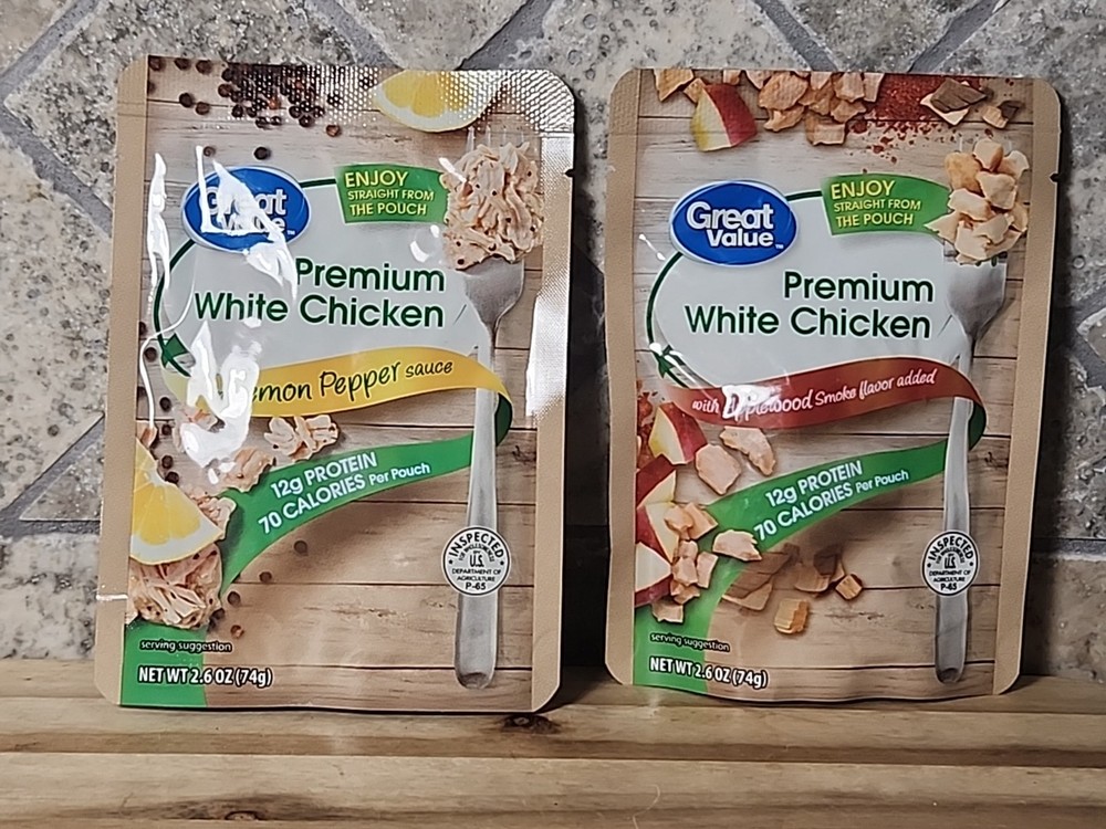 Great Value Premium White Chicken – 2.6 Oz Pouch (Set of 2)