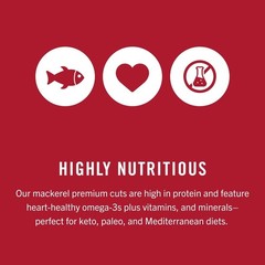 Wild Caught Skinless Boneless Mackerel Fillets in Olive Oil – 4-Pack, 4.05 oz