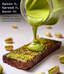 Pistachio Cream, Natural Sweet Pistachio Butter Spread Paste for Dubai Chocol…