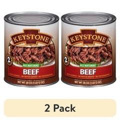 2 pack All Natural Beef Heat & Serve High Protein Gluten Free Fully Cooked 28 oz