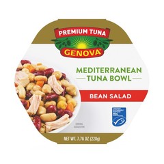 Genova Premium Tuna Mediterreanean Bean Salad, 7.76 Ounce Bowls Pack of 6, Re…