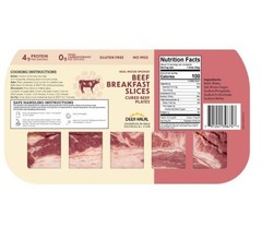 Deen Halal – Beef Bacon Breakfast Slices – 12 oz 3 Pack