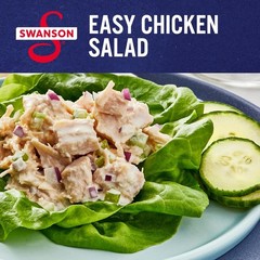 Fully Cooked Swanson White & Dark Chunk Chicken, 9.75 OZ – No MSG, 97% Fat Free