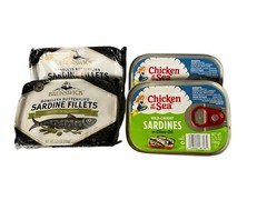 4 Cans Of Assorted Sardines In Olive Oil Exp. 2029 Wild Caught