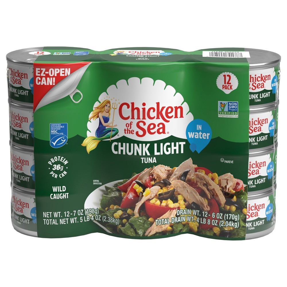 CHICKEN OF THE SEA CHUNK LIGHT TUNA 12/7 OZ