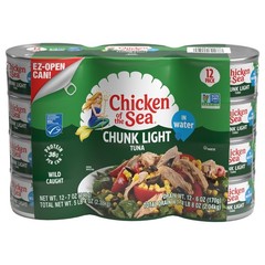CHICKEN OF THE SEA CHUNK LIGHT TUNA 12/7 OZ