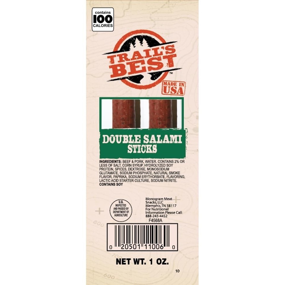 Trail’S Best Double Salami Stick (Pack of 20) 1 oz (display box not included)