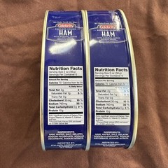 Lot of 2 Celebrity Boneless Cooked Ham Canned 96% Fat Free 12 Oz BB 5-22-29