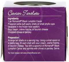 Romanoff Caviar Black Lumpfish, 2 Ounce
