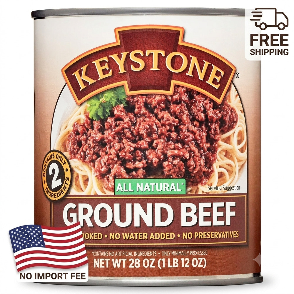 Keystone All natural Ground Beef 28 oz Can, Free Shipping