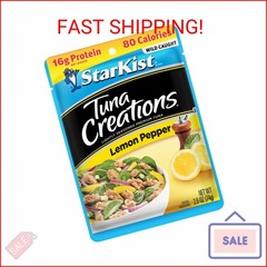 StarKist Tuna Creations Lemon Pepper Pouch (2.6 oz – 24 Pack) Wild Caught, High