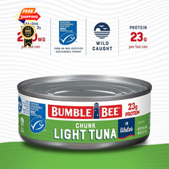 Bumble Bee Chunk Light Tuna In Water, 5 oz Cans (Pack of 5 Ounce 10)