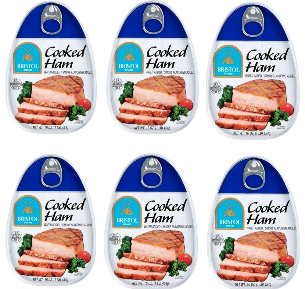 Bristol Smoke Flavor Cooked Ham 16 oz ( Pack of 6 )~Exp 5/2027