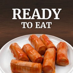 Low Carb Vienna Sausages with Barbecue Sauce, Convenient 4.6 oz Cans – 24 Count