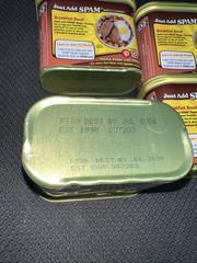 4 Tins Sealed MAPLE SPAM 12 oz Aluminum Cans, Canned Meats Hormel Pork Yum 7/26