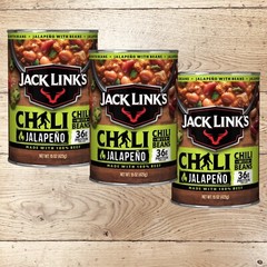 Jack Link’s Jalape�o Chili Beans Blazin’ Fiery Heat Eat 100% Beef 15 oz (6 Pack)