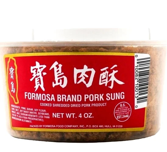 Formosa Brand Pork Sung Cooked Dried Pork Product 4 oz ( Pack of 24 )~05/2027