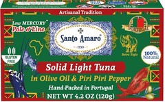 Santo Amaro 3 Flavor Variety Pole & Line Wild Tuna Fillets in Virgin Olive Oil