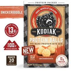 Oatmeal Protein Ball Mix, Snickerdoodle, High Protein, 100% Whole Grains, (Pa…