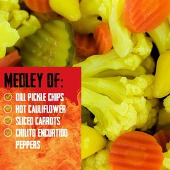 32 Oz Fresh Pickled Vegetables – Spicy Cauliflower, Carrots & Hot Peppers, Vegan