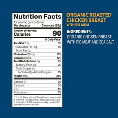 Convenient Organic Roasted Chicken Breast, Skinless, Boneless – Pack of 12 Cans