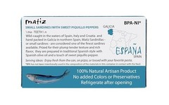 Sardines in Olive Oil with Piquillo Peppers 3 Ounce Can Wild Caught Gluten Free