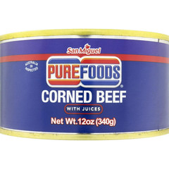 Corned Beef with Juices 12 oz Can Canned Meat Pantry Food Sandwich Meal Supply