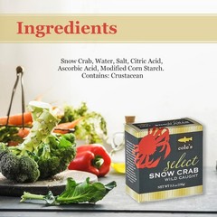 Ready-to-Eat Wild-Caught Snow Crab Meat – 5.3 oz Can, Perfect for Salads & Dips