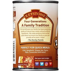 6 Can- Keystone Meats Natural Ground Beef ✅ Fully Cooked 14 oz No Preservatives✅