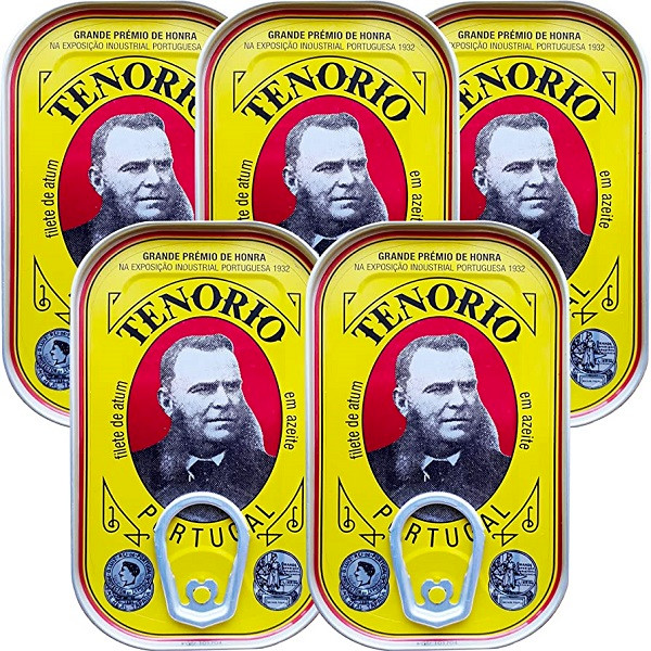 5x Cans Tuna Fish Fillet in Olive Oil Portugal Tenorio Portuguese 5x 120g 4,23oz