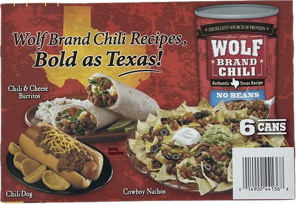 Wolf Brand No Beans Chili, 15 Ounce Cans (Pack of 6)