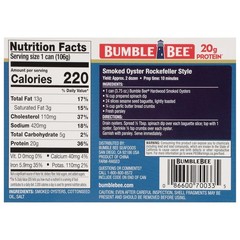 Bumble Bee Canned Hardwood Smoked Oysters, 3.75 oz Ounce (Pack of 12)