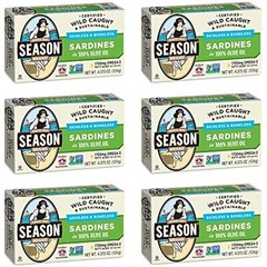 Season Sardines in Olive Oil | Skinless & Boneless, Gluten Free, Keto, Paleo, Ko
