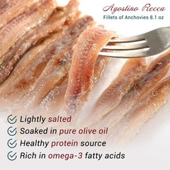Anchovies Fillets in Olive Oil – Wild Caught Fish from Italy – Anchovy Fillet…