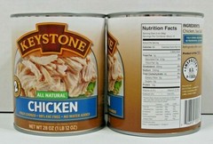 (8 Cans) Keystone Chicken **ALL NATURAL – NO PRESERVATIVES – FULLY COOKED** 28oz