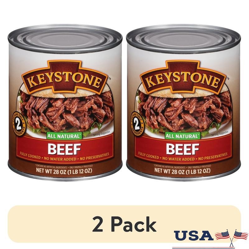 All Natural Beef 28 Oz 2 Pack Fully Cooked No Preservatives Meal Prep Ready New
