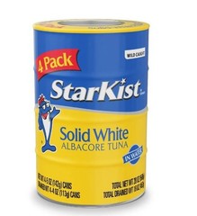 Starkist Solid White Albacore Tuna In Water 25% Less Sodium, Wild Caught, 26g Pr