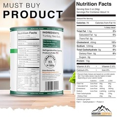 MOUNTAIN ESSENTIALS Fully Cooked Ready to Eat Canned Turkey 28 Oz | Pack of 1