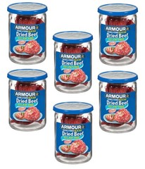 6-Pack Armour Star Sliced Dried Beef, 2.25 oz Jars – 95% Fat-Free Shelf-Stable
