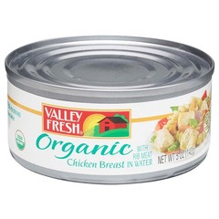 VALLEY FRESH Organic White Chicken in Water, 5 Ounce