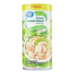 Great Value Chunk Chicken Breast, 12.5 Ounce Can (4 Pack)