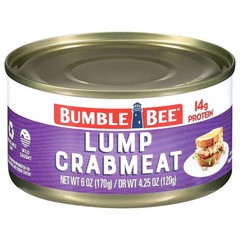 Fresh Canned Lump Crab Meat Wild Caught High Protein 14g per Serving Shelf
