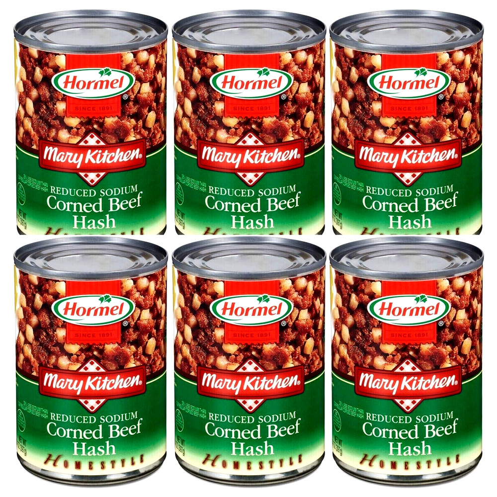 Hormel Mary Kitchen Reduced Sodium Corned Beef Hash 14 oz(Pack of6)~Exp 11/2026