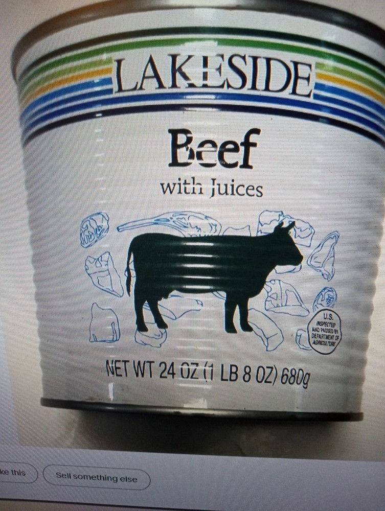 New 24 oz Lakeside Beef with Juices Fully Cooked Heat and Serve 03/30