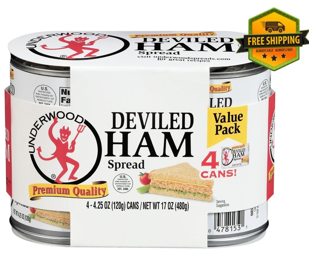 Underwood Deviled Ham Spread – 4.25 oz (Pack of 4)