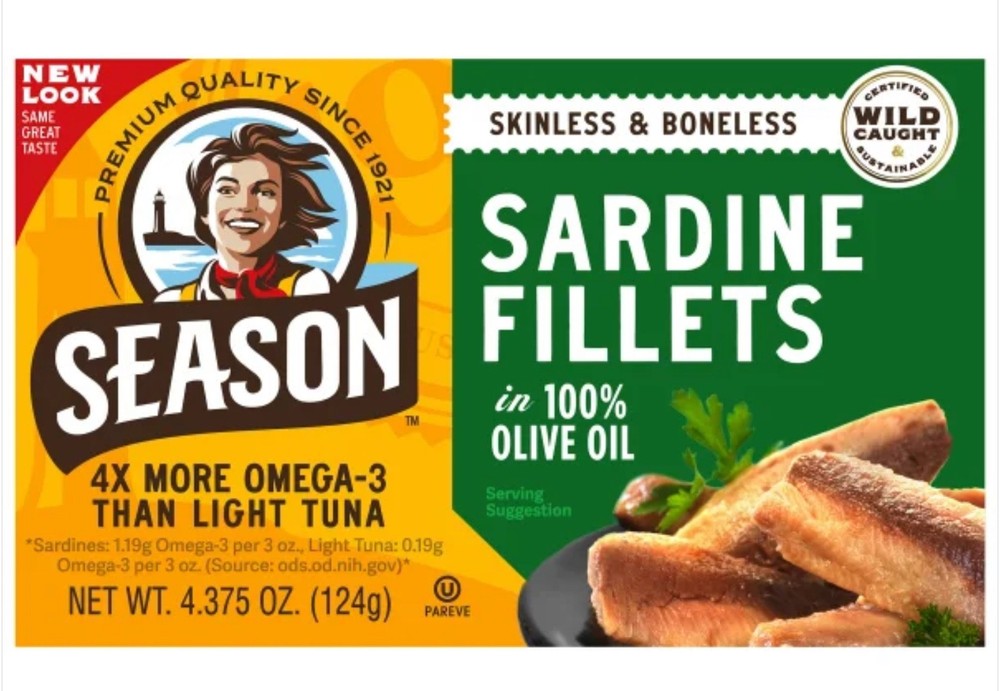 Season Sardine Fillets in Olive Oil Wild Caught 4.375 oz – Pack of 6