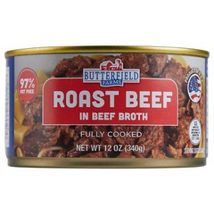 4 – Pack Roast Beef Butterfield in Beef Broth Fully Cooked 12 Oz 4 Pk Cans USA